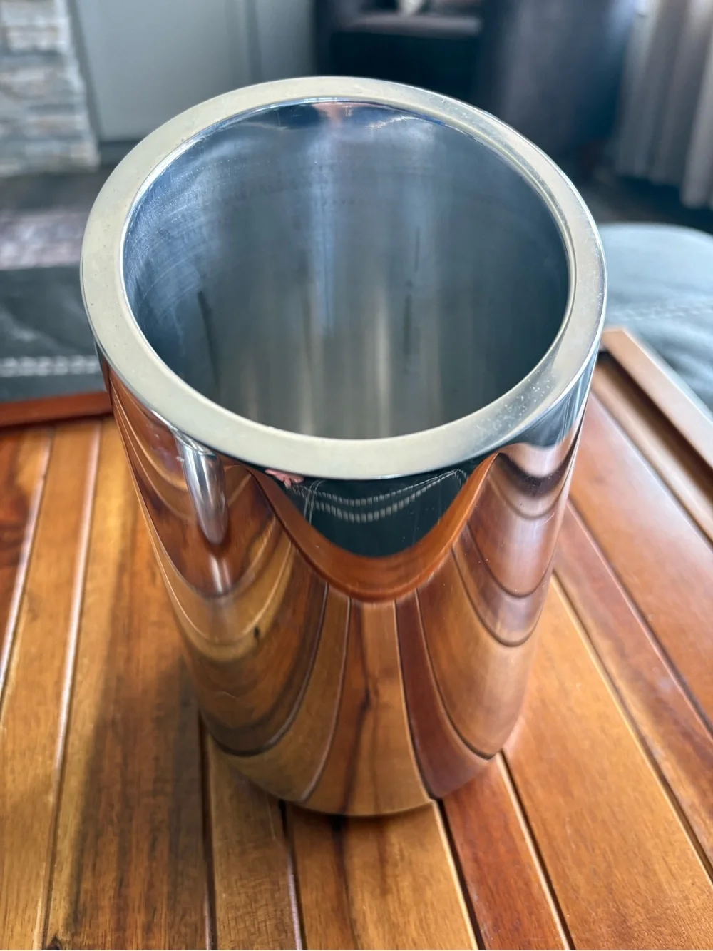 Nambe Tilt Wine Chiller Alloy Metal, 4.5